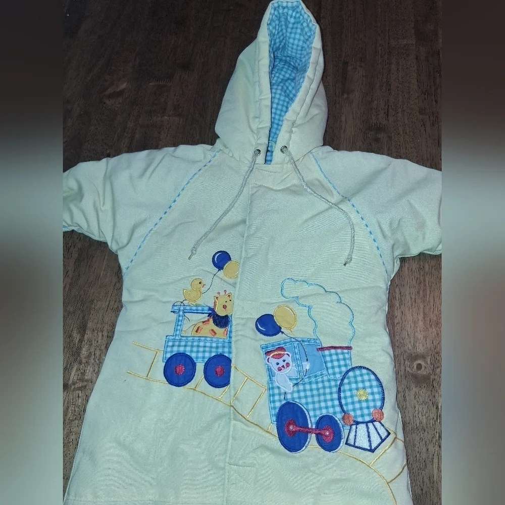 • Vintage Climate Control Quilted Winter Bunting Coverall • 0-6m